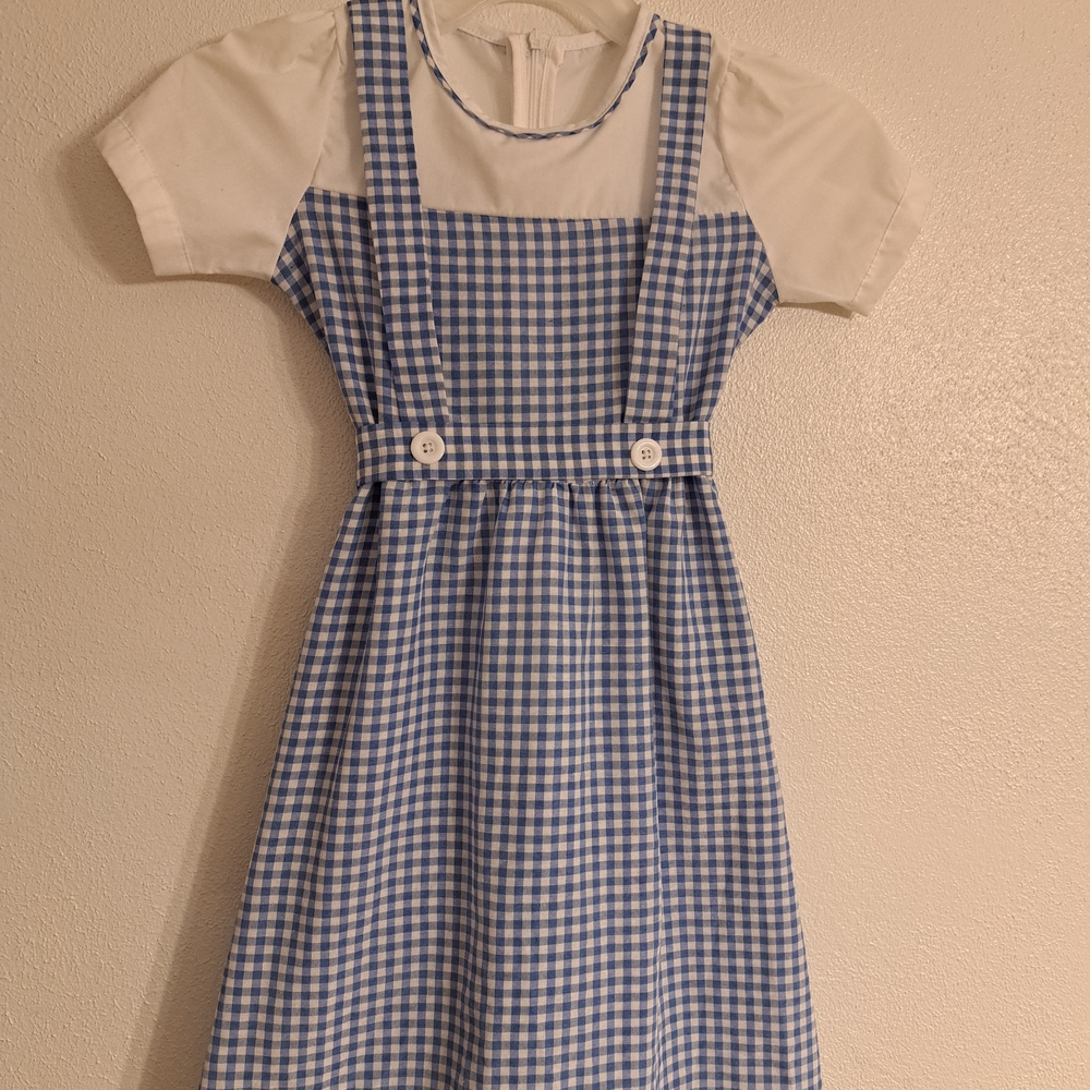 Wizard of Oz Dorothy Blue and White Gingham Dress Sizer 8 Costume Girls
